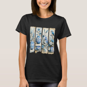 Niedlich Blue Jay Osterfest Bunny Egs Blume zerris T-Shirt