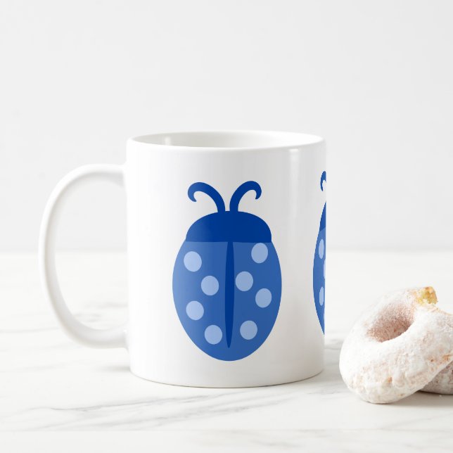 Niedlich Blue Ladybug Tasse (Mit Donut)