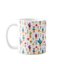 Niedlich Blue & Lavender Floral Cactus Script Mono