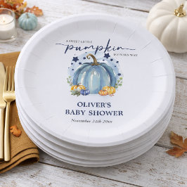 Niedlich Blue Little Pumpkin Baby Boy Dusche Pappteller
