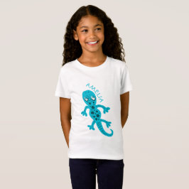 Niedlich Blue Lizard Gecko Kinder Name T - Shirt
