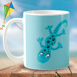 Niedlich Blue Lizard Gecko Tasse für Kinder