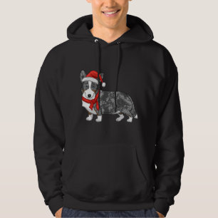 Niedlich Blue Merle Cardigan Corgi Weihnachtsmannm Hoodie
