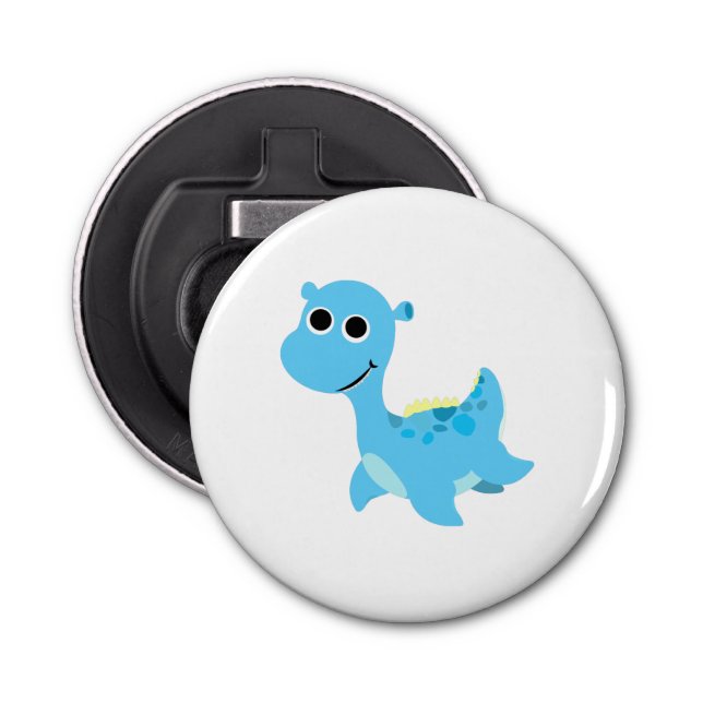 Niedlich Blue Nessie Flaschenöffner (Vorderseite)