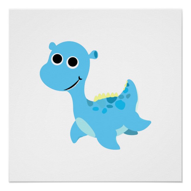 Niedlich Blue Nessie Poster (Vorderseite)
