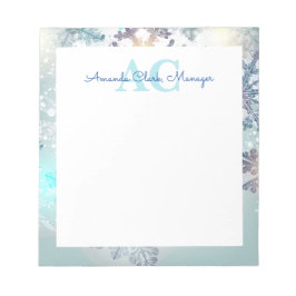 Niedlich Blue Personalisiert Monogramm Name Notizblock