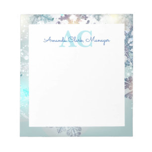 Niedlich Blue Personalisiert Monogramm Name Notizblock