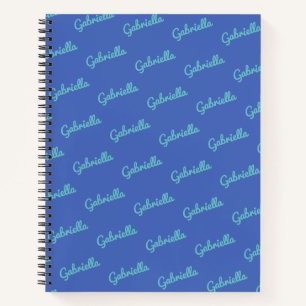 Niedlich Blue Personalisiert Script Name Sketchboo Notizbuch