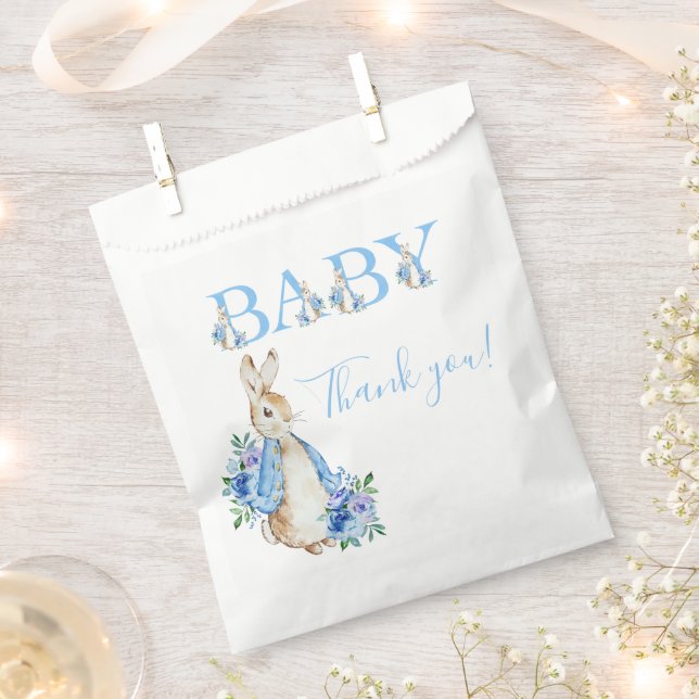 Niedlich Blue Peter Rabbit Baby Dusche Geschenktütchen (Ausgeschnitten)