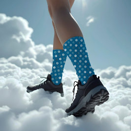 Niedlich Blue Polka Dots Modernes & elegantes Weih Socken
