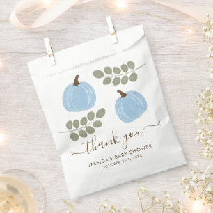 Niedlich Blue Pumpkin Eucalyptus Fall Boy Baby Dus Geschenktütchen