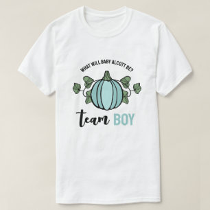 Niedlich Blue Pumpkin Team Boy Gender Reveal T-Shirt