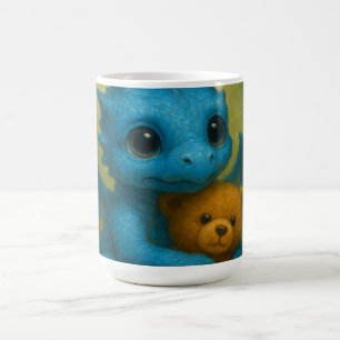 Niedlich Blue Puppy Mit Augen Baby Dragon mit Tedd Verwandlungstasse