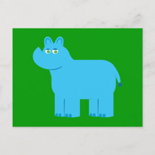 Niedlich Blue Rhino Postkarte