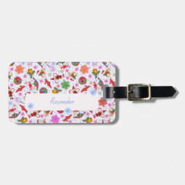 Niedlich Blue Romantic Holiday Weihnachtsschmuck Gepäckanhänger