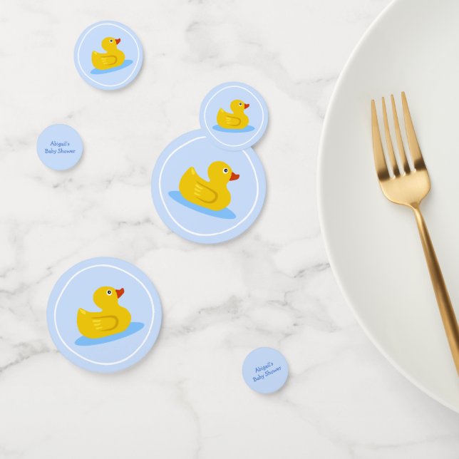Niedlich Blue Rubber Duck Baby Shower Confetti Konfetti (Gruppe)