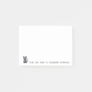 Niedlich Blue Russian Cat Personalize Notes Post-it Klebezettel