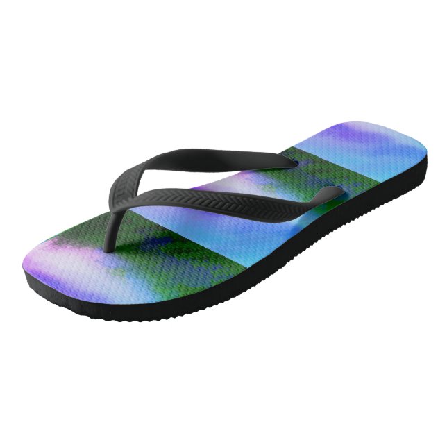 Niedlich Blue SKY LILA GREEN Moderne Frauen Flip F Flops (Schrägansicht)