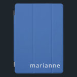 Niedlich Blue Solid Color Personalisierter Name iPad Pro Cover<br><div class="desc">Niedliches Cobalt Blue Solid Color Personalisierter Name iPad Pro Cover</div>