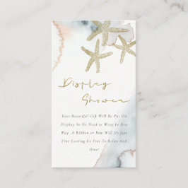Niedlich Blue Starfish Duschdusche Baby Dusche Begleitkarte