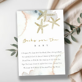 Niedlich Blue Starfish Duschdusche Baby Dusche Begleitkarte