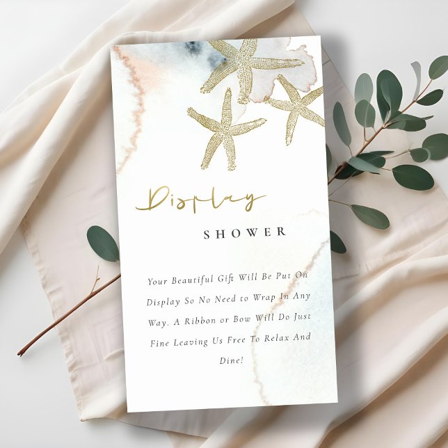 Niedlich Blue Starfish Duschdusche Baby Dusche Begleitkarte (Von Creator hochgeladen)