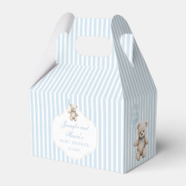 Niedlich Blue Teddy Bear Baby Boy Dusche Vielen Da Geschenkschachtel