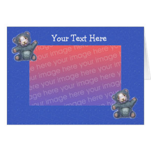 Niedlich Blue Teddy Bears Foto Card
