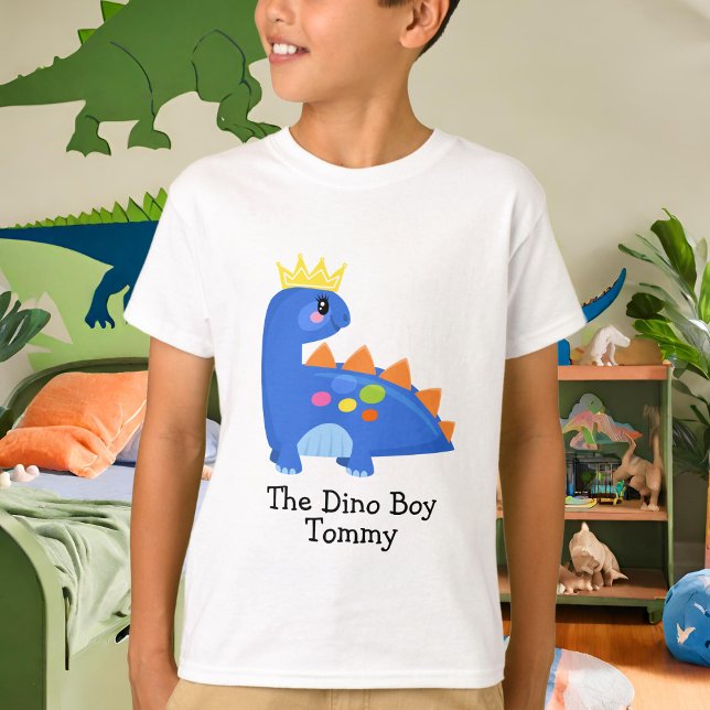 Niedlich Blue The Dino Boy Kids' Basic T - Shirt (Von Creator hochgeladen)