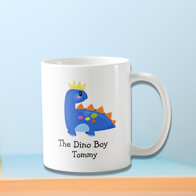 Niedlich Blue The Dino Boy Kids' Kaffeetasse (Von Creator hochgeladen)