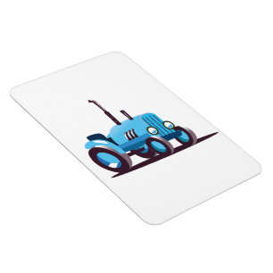 Niedlich-Blue-Traktor Magnet
