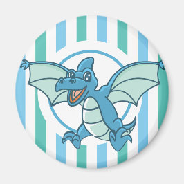 Niedlich Blue und Green Dragon Dinosaurier Magnet