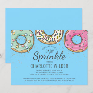 Niedlich Blue Watercolor Baby Sprinkle   Blue Boy Einladung