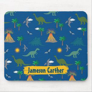 Niedlich Blue Wildlife Dinosaurier Muster Personal Mousepad