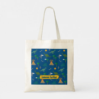 Niedlich Blue Wildlife Dinosaurier Muster Personal Tragetasche