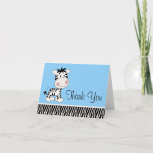Niedlich Blue Zebra Dankeschön Karten