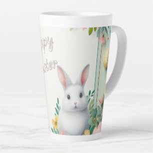 Niedlich, blumenfreudig Osterhase Milchtasse