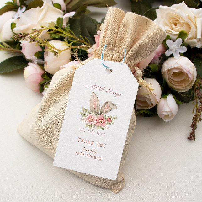 Niedlich Blush Pink Bläserblütendusche Geschenkanhänger (Von Creator hochgeladen)