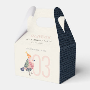 Niedlich Blush Pink Blue Birdie jedes Alter Geburt Geschenkschachtel