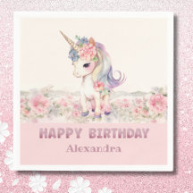 Niedlich Blush Pink Einhorn Girl's Birthday