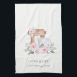 Niedlich Blush Pink Floral Cake Mixer Bäckerei Cat Geschirrtuch<br><div class="desc">Für weitere Anpassungen oder andere passende Artikel kontaktieren Sie mich bitte unter yellowfebstudio@gmail.com</div>