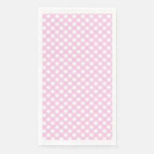 Niedlich Blush Pink Gingham Pattern  Serviette
