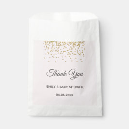 Niedlich Blush Pink Gold Glitzer Danke Baby Dusche Geschenktütchen