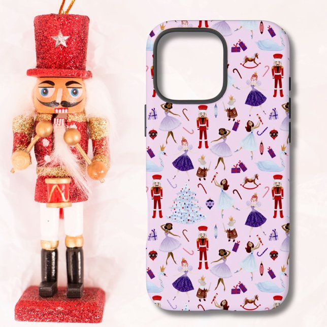 Niedlich Blush Pink Nutcracker Weihnachtsmuster Case-Mate iPhone Hülle (Von Creator hochgeladen)