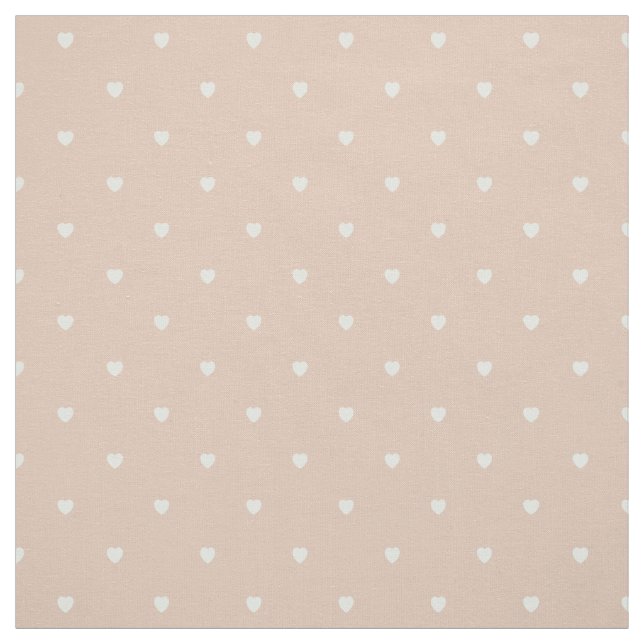 Niedlich Blush Pink Polka Dot Hearts Stoff (Muster)