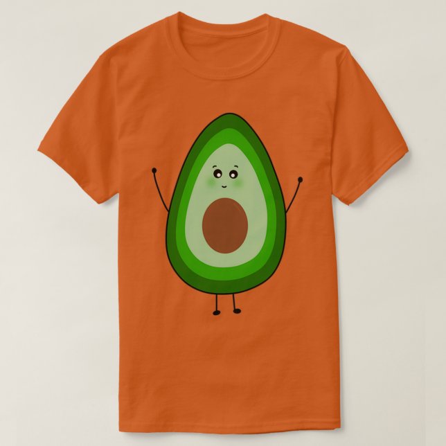 Niedlich Blushing Avocado T-Shirt (Design vorne)