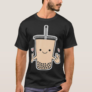 Niedlich Boba KPop Bubble Milk Tea Koreanisches Fi T-Shirt