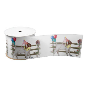 Niedlich Boer Goat Geburtstagsparty Ribbon Satinband