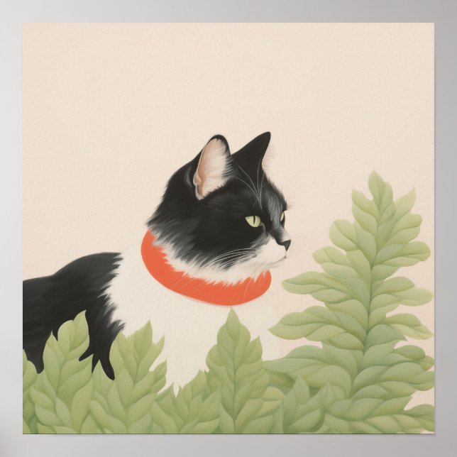 Niedlich Boho Cat Poster (Vorne)