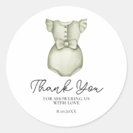 Niedlich Boho Clothes Girl-Babyduschsticker Runder Aufkleber